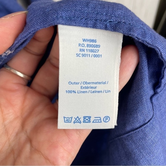 Anthropologie Boden 100% linen blue shift dress US20 - Picture 5 of 6